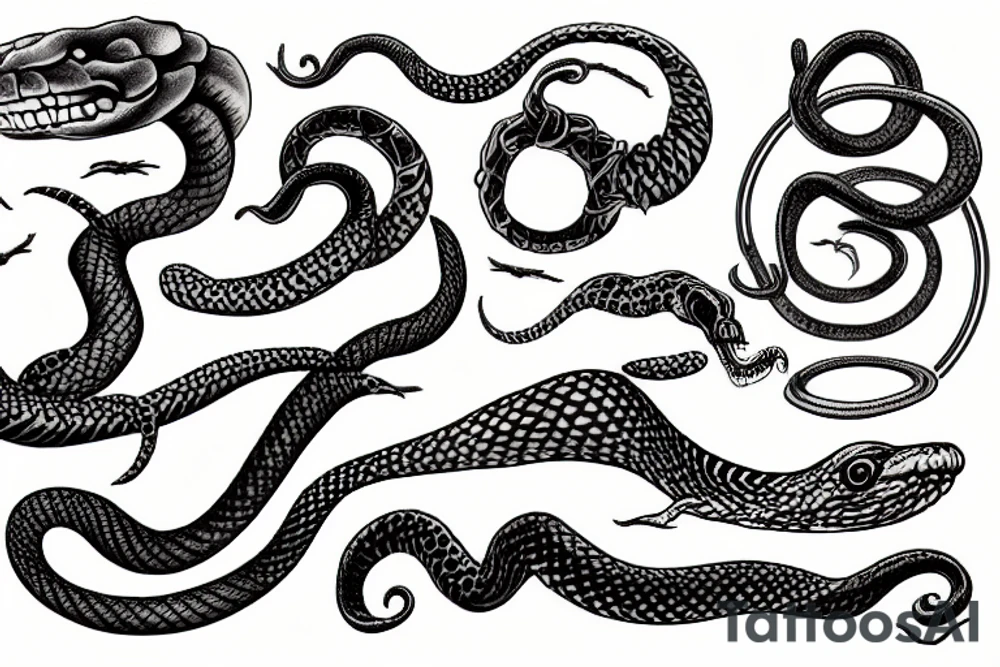 ouroboros snake tattoo idea