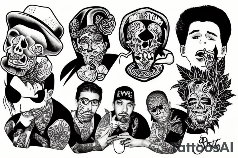 me and the boys smoking weed in new york tattoo idea