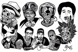 me and the boys smoking weed in new york tattoo idea