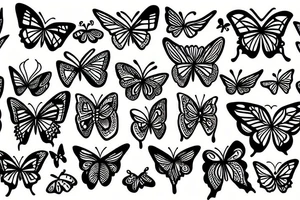 butterfly anker tribal tattoo idea