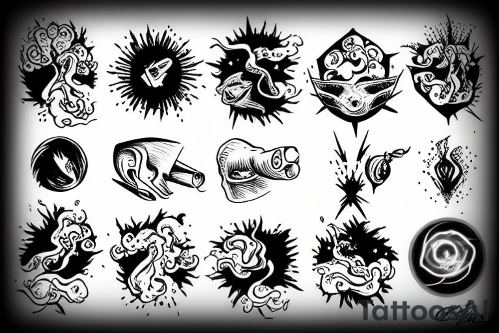 god smoking the universe tattoo idea
