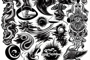 god smoking the universe tattoo idea