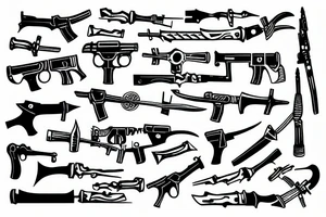 weapons of the future tattoo idea