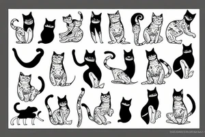 girl spreading legs to show her cat tattoo idea