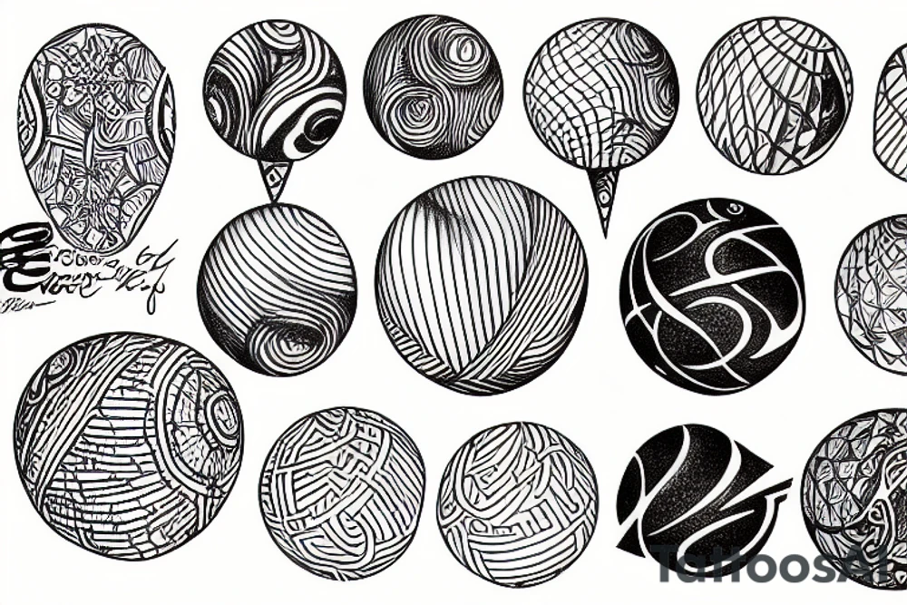 sphere imploiting tattoo idea