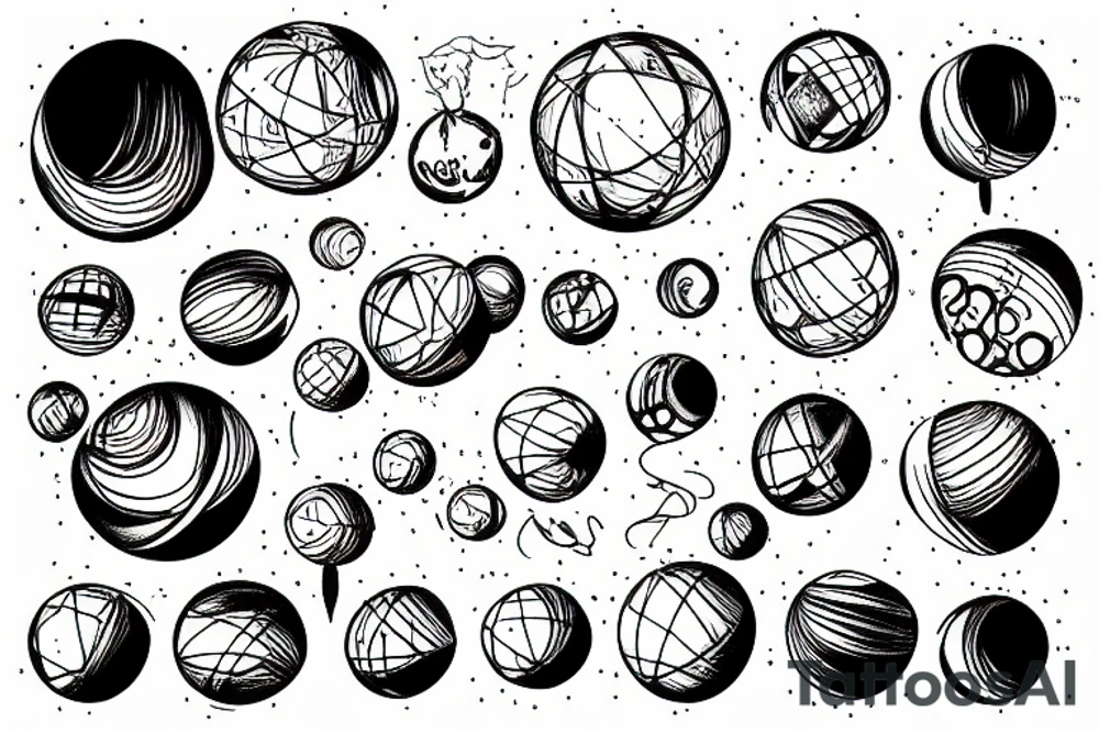 sphere imploiting tattoo idea