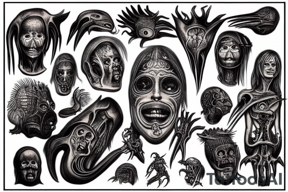 hr giger art tattoo idea