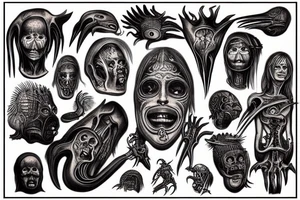 hr giger art tattoo idea