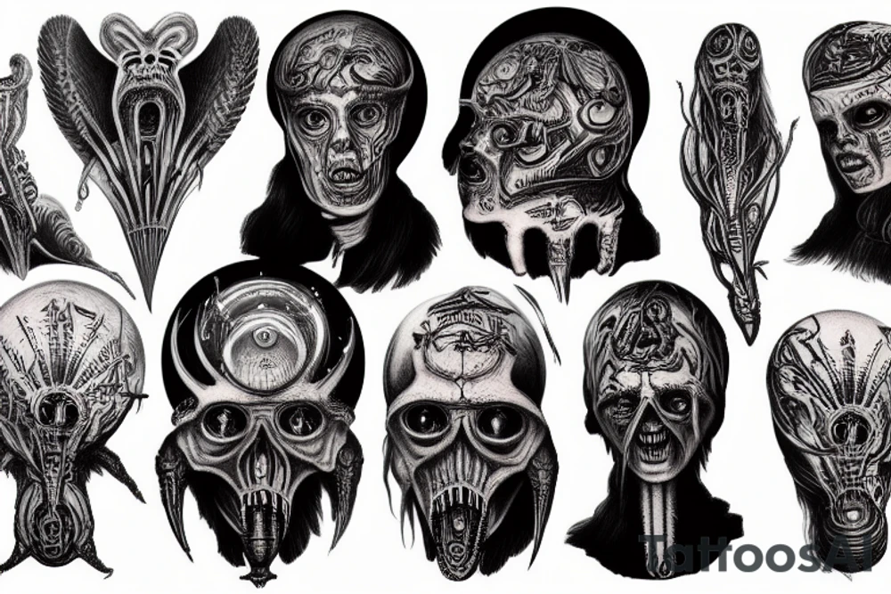 hr giger art tattoo idea