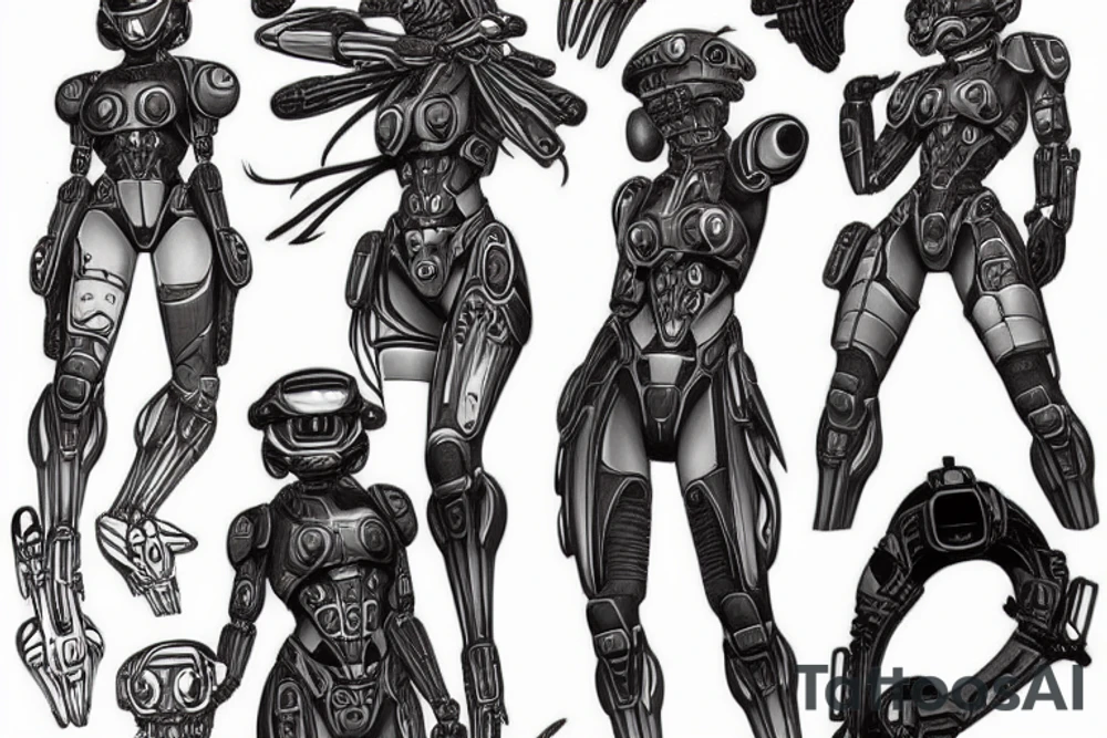halo 2 anime girl tattoo idea