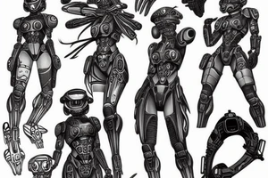 halo 2 anime girl tattoo idea