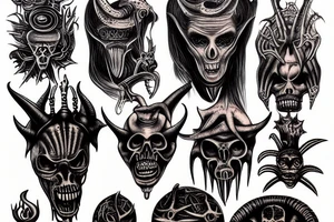 hr giger satan tattoo idea