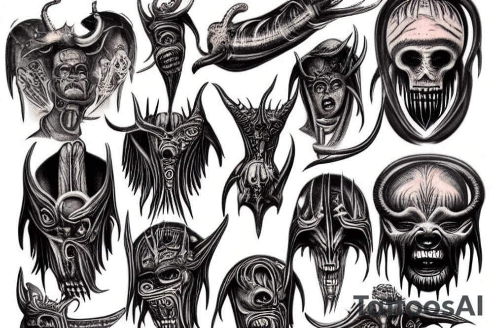 hr giger satan tattoo idea