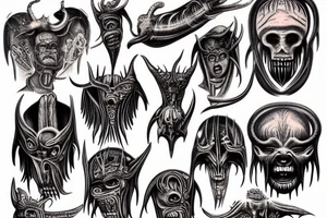 hr giger satan tattoo idea