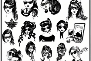 hacker girl tattoo idea