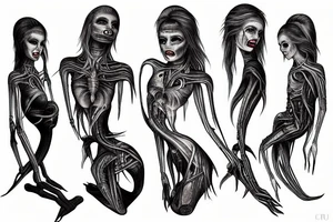 hr giger girl tattoo idea