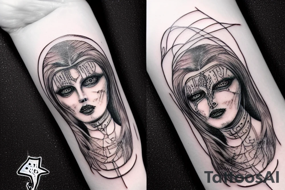 hr giger girl tattoo idea