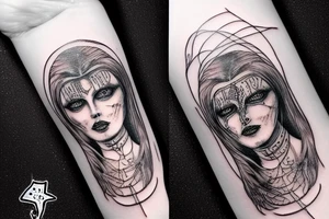 hr giger girl tattoo idea