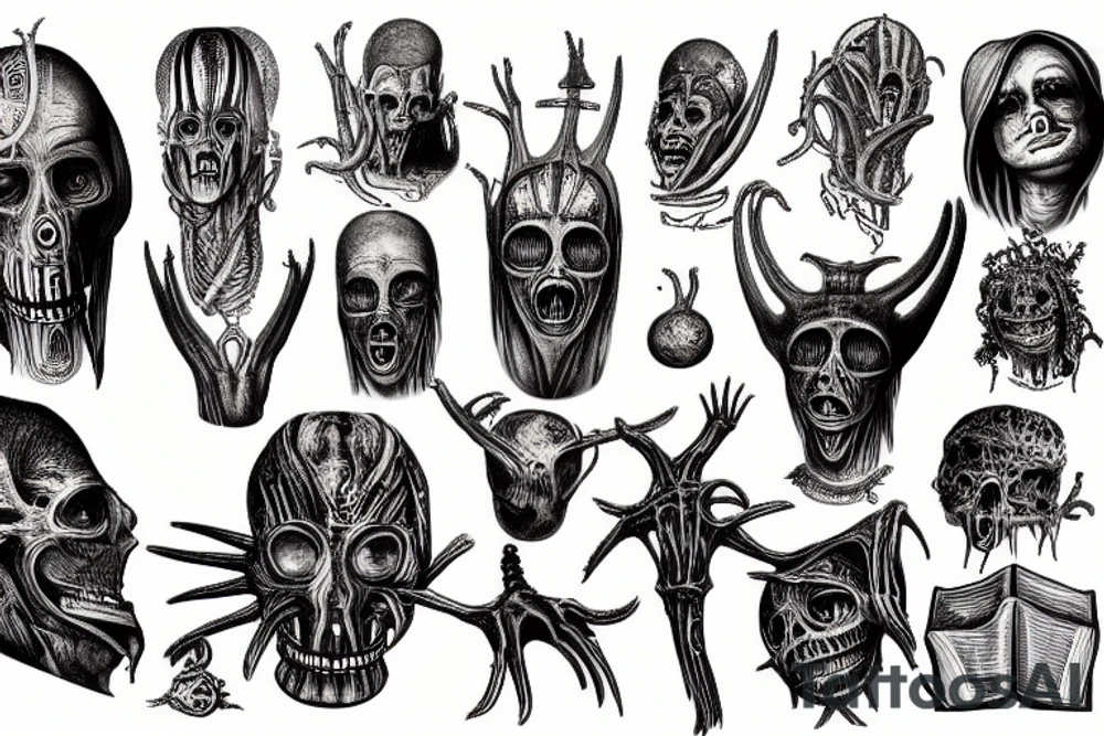 hr giger bible scene tattoo idea