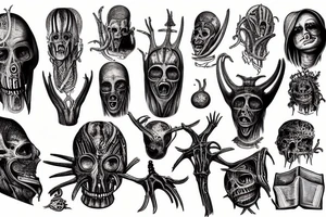 hr giger bible scene tattoo idea