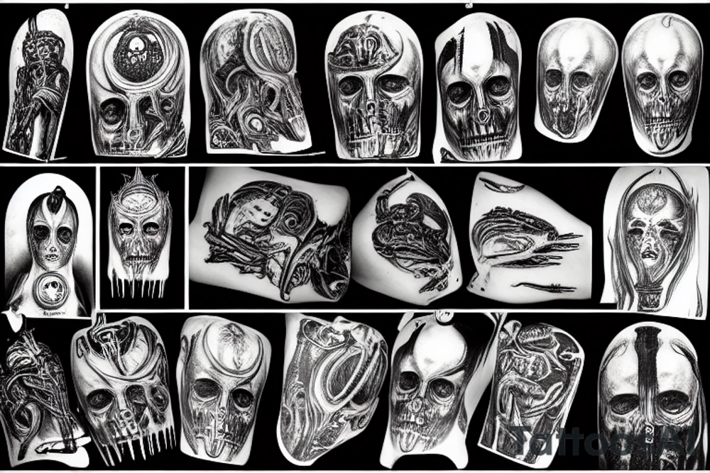 hr giger bible scene tattoo idea