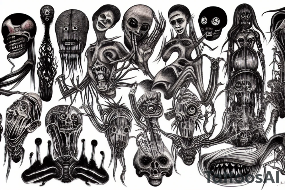 Junji Ito hr giger tattoo idea