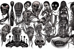 Junji Ito hr giger tattoo idea