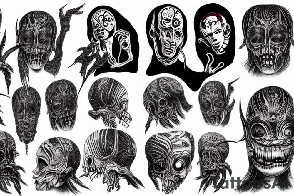 Junji Ito hr giger tattoo idea
