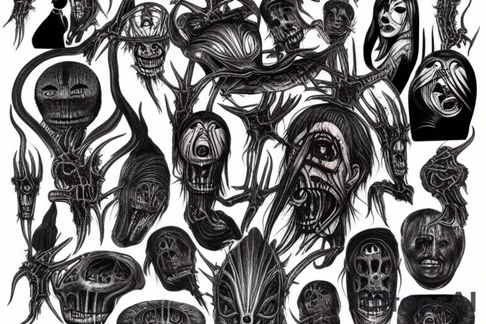 Junji Ito hr giger tattoo idea