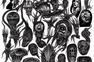 Junji Ito hr giger tattoo idea