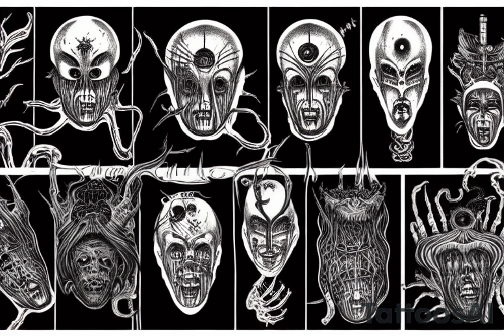 Junji Ito hr giger tattoo idea