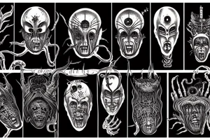 Junji Ito hr giger tattoo idea