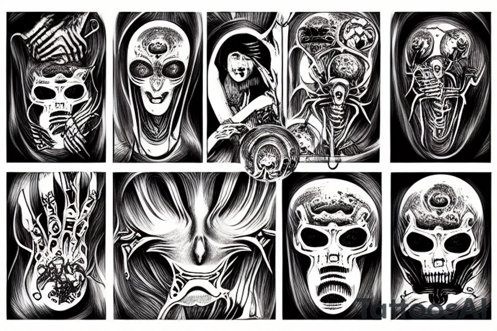 Junji Ito hr giger tattoo idea