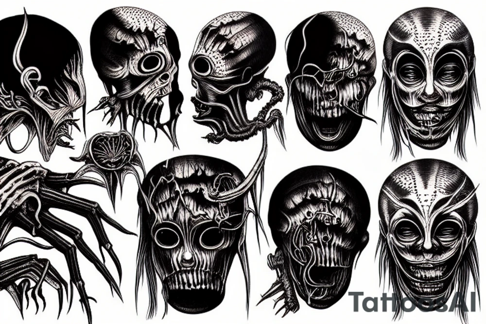 Junji Ito hr giger tattoo idea