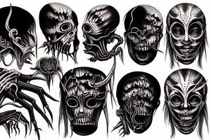 Junji Ito hr giger tattoo idea