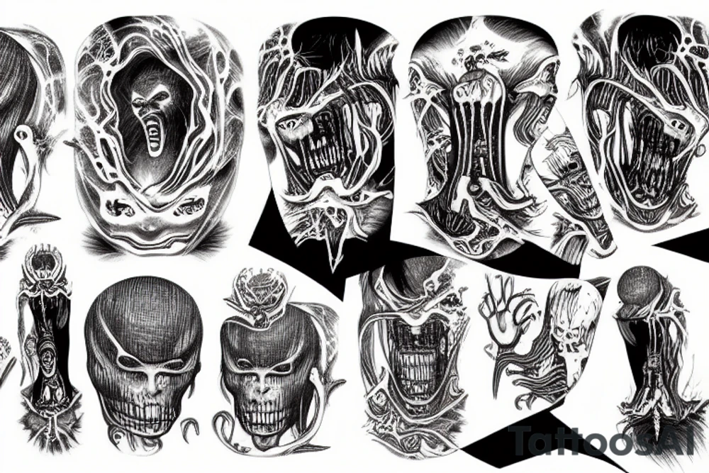 Junji Ito hr giger tattoo idea