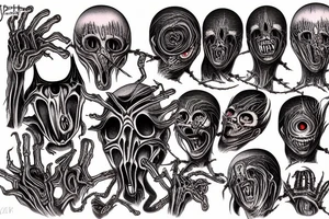 Junji Ito hr giger spider tattoo idea