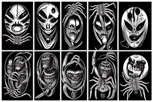 Junji Ito hr giger spider tattoo idea