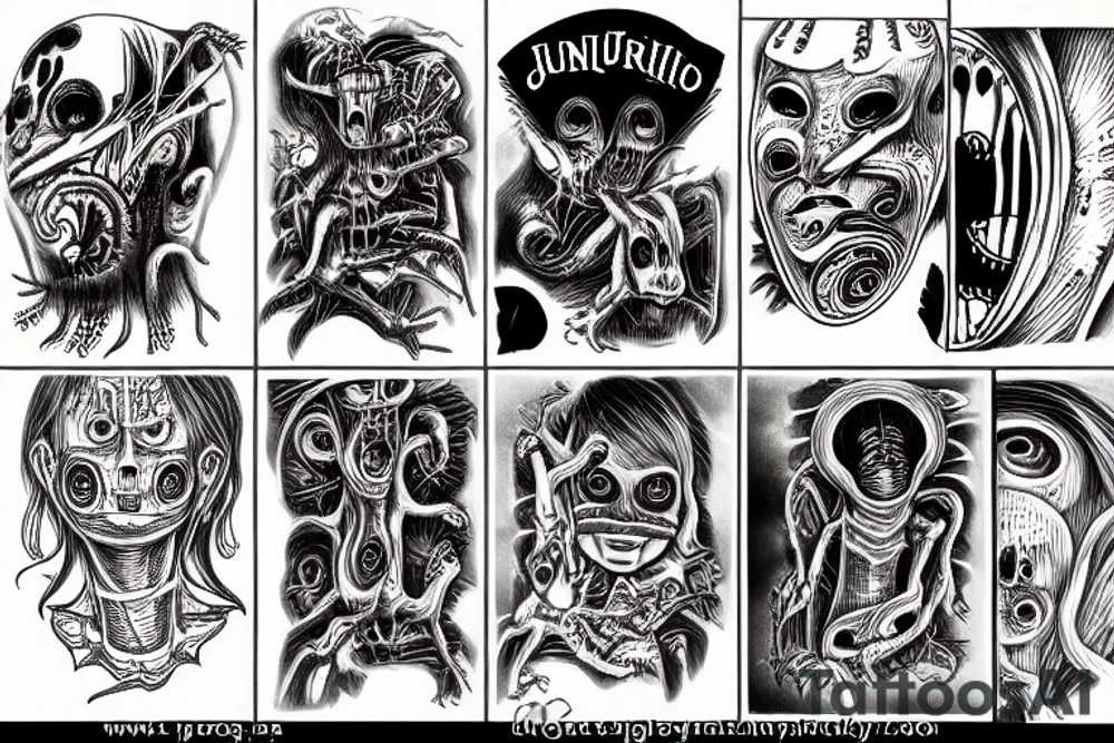 Junji Ito hr giger baby tattoo idea