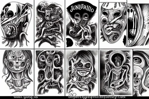 Junji Ito hr giger baby tattoo idea
