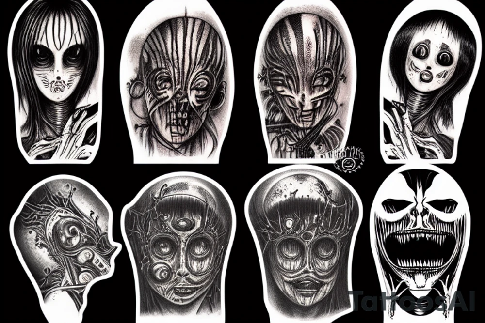 Junji Ito hr giger baby tattoo idea