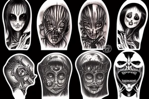 Junji Ito hr giger baby tattoo idea
