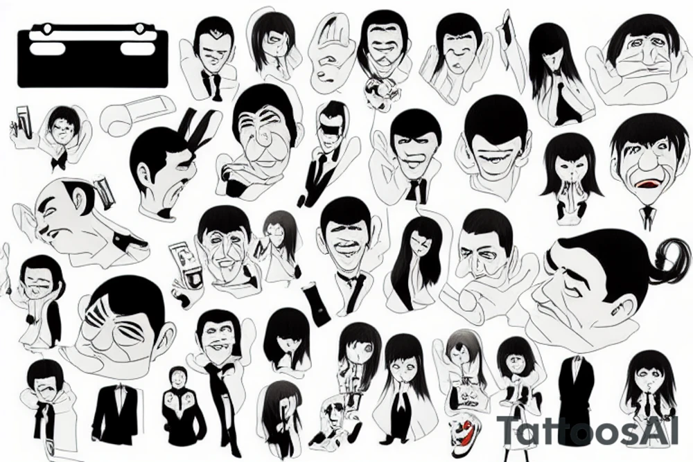 Mr Bean anime tattoo idea