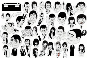 Mr Bean anime tattoo idea