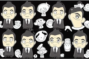 Mr Bean anime boy tattoo idea