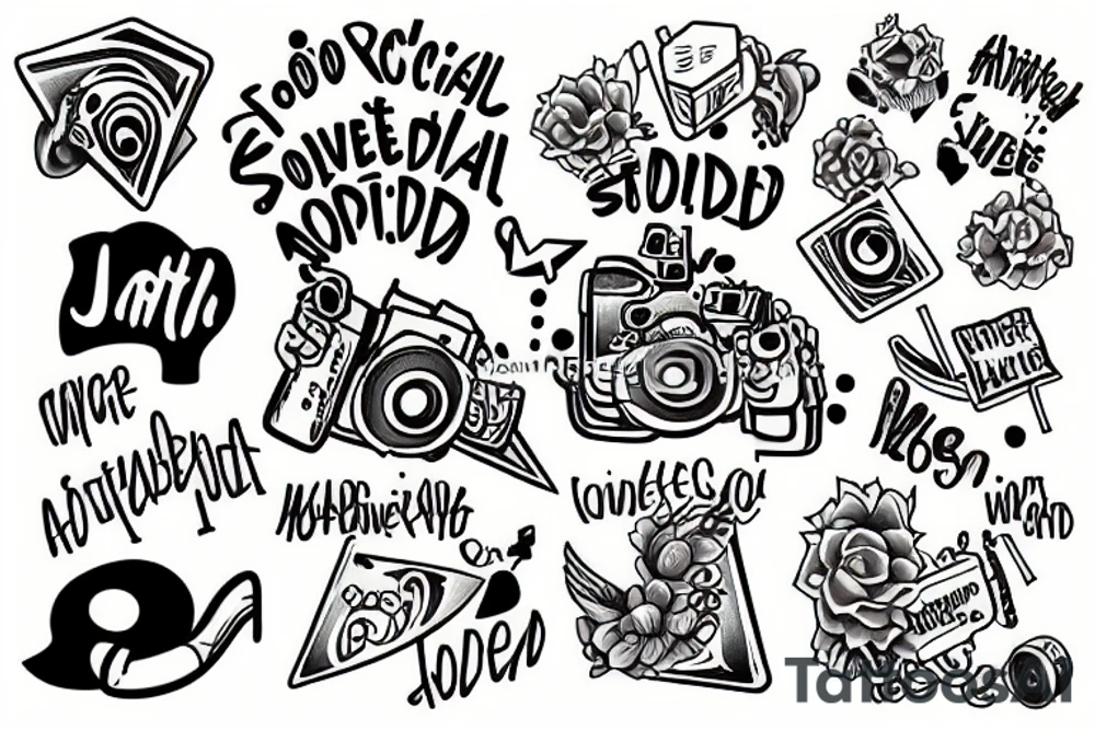 social media addict tattoo idea