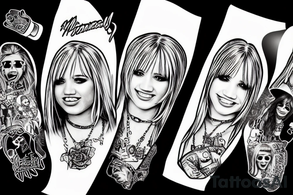 hannah montana terminator tattoo idea
