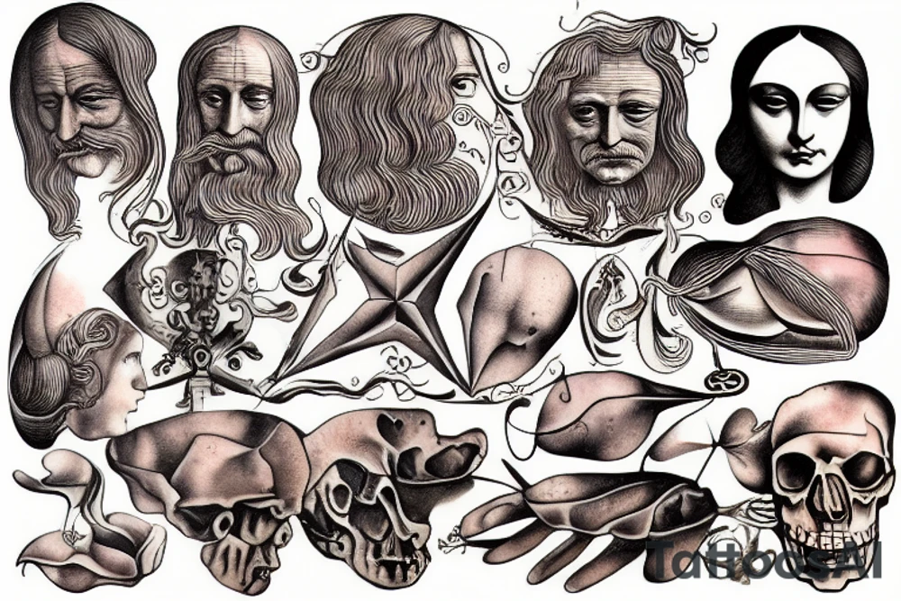 Leonardo da Vinci Dali tattoo idea