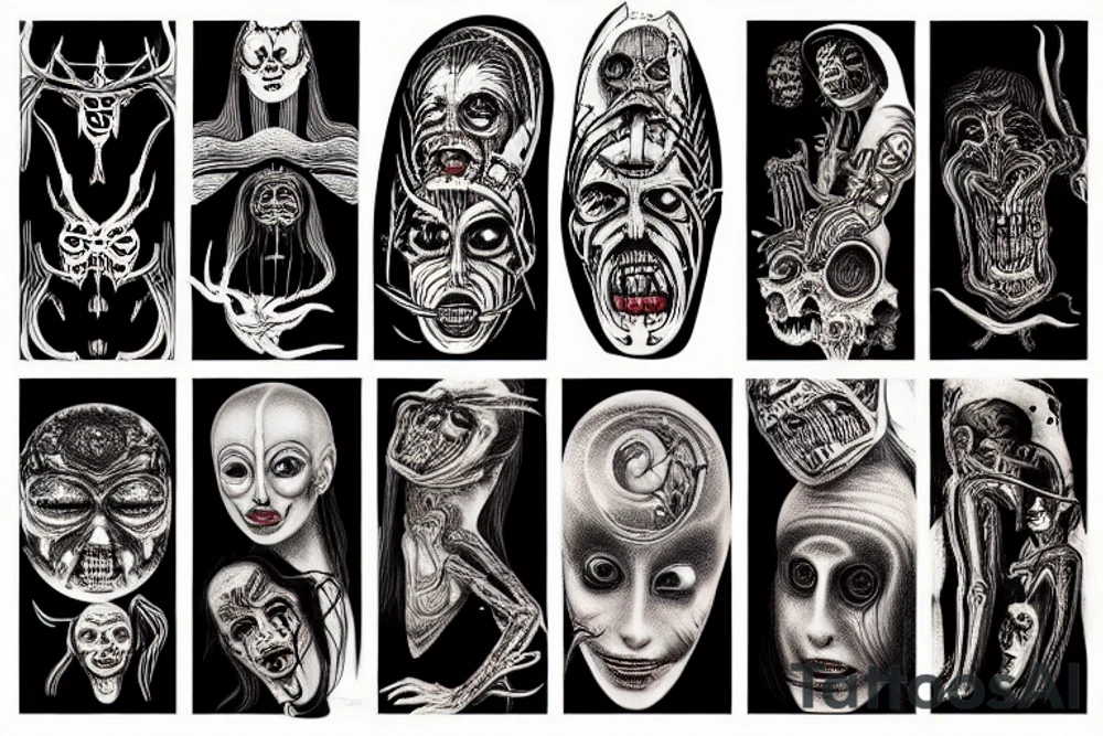 Dali Junji Ito hr giger tattoo idea