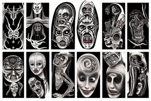 Dali Junji Ito hr giger tattoo idea
